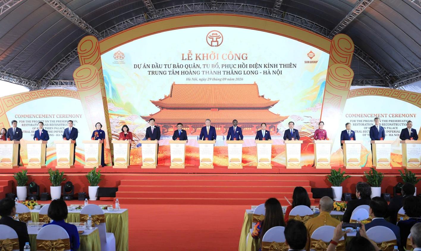 Hà Nội: Khởi công Dự án đầu tư bảo quản, tu bổ, phục hồi Điện Kính Thiên - Ảnh 1.