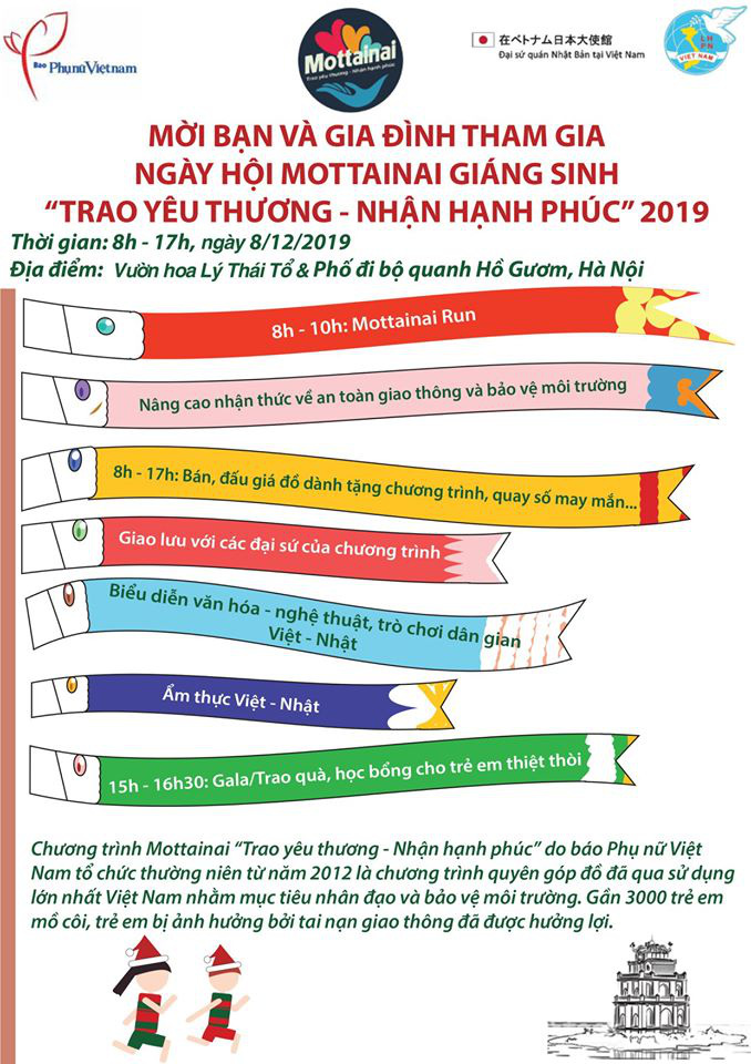 Còn 6 ngày nữa tới Ngày hội Mottainai 2019 &quot;Giáng sinh Trao yêu thương - Nhận hạnh phúc&quot; - Ảnh 1.