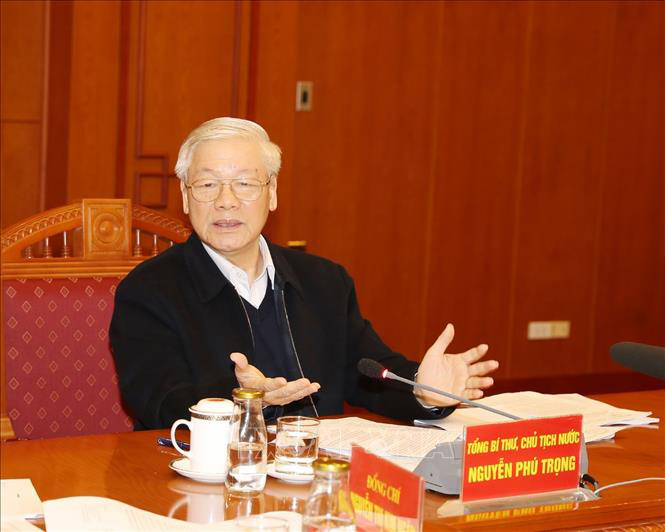 Tổng Bí thư, Chủ tịch nước Nguyễn Phú Trọng chủ trì họp Tiểu ban Văn kiện Đại hội XIII của Đảng - Ảnh 2.