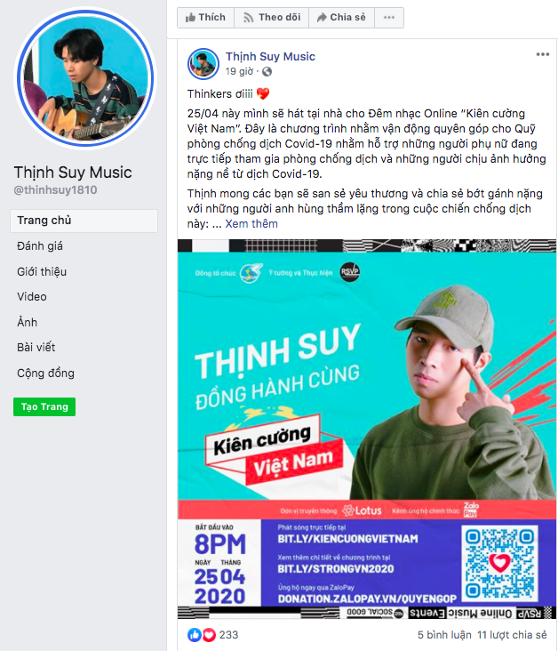 Nghệ sĩ Indie Thịnh Suy cũng tham gia góp giọng cùng chương trình