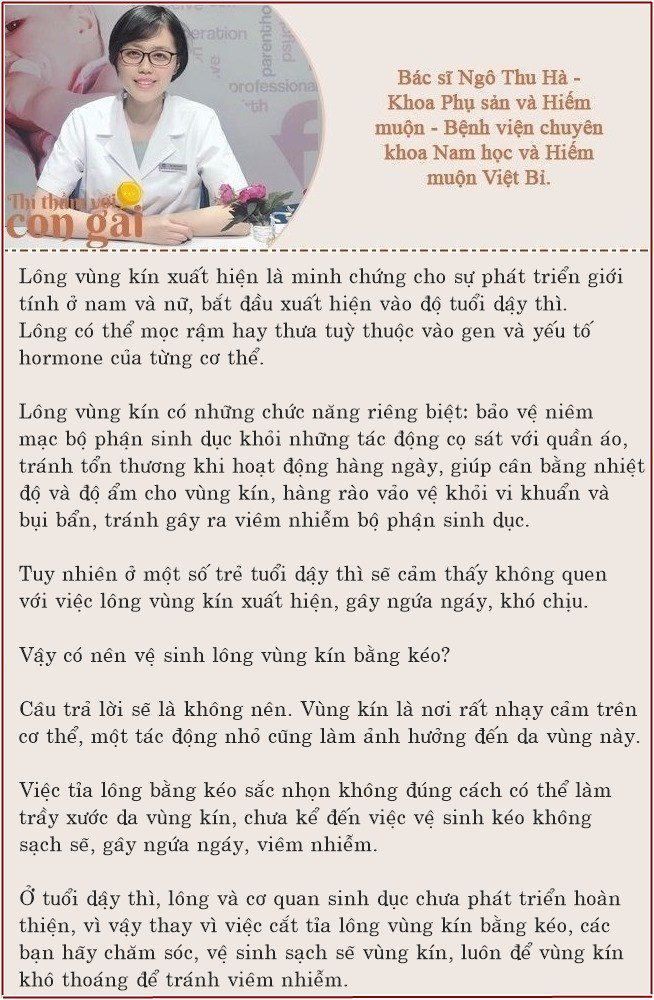 Những bí mật nho nhỏ về &quot;đám cỏ&quot; trên cơ thể con gái tuổi dậy thì - Ảnh 5.