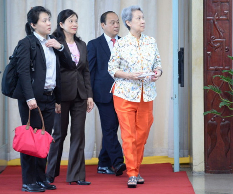 Phu nhân Thủ tướng Lý Hiển Long tại Hội trường Thống Nhất TPHCM.