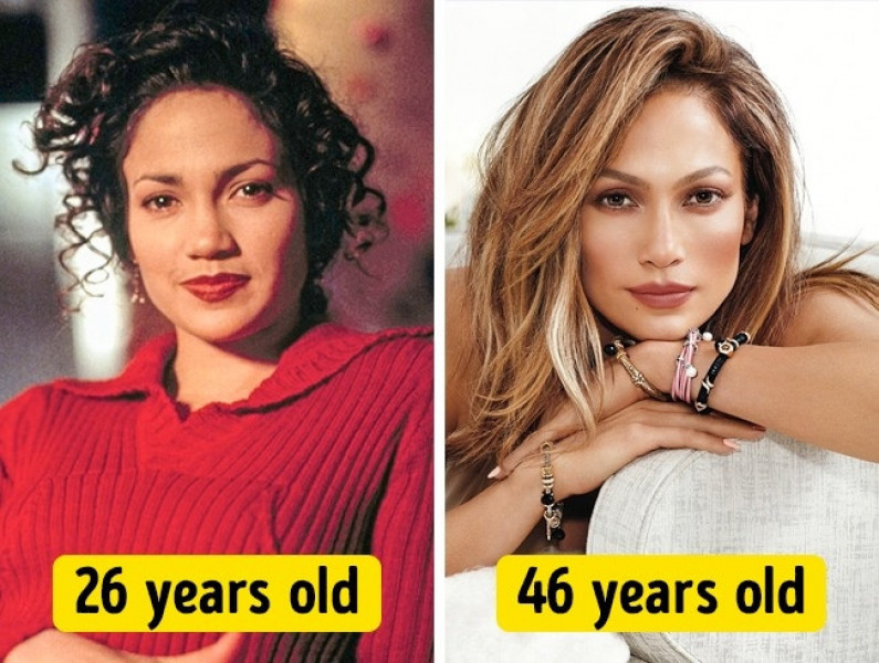 Jennifer Lopez cũng vậy, thời điểm năm cô 46 tuổi trông còn trẻ đẹp hơn lúc 26 tuổi.