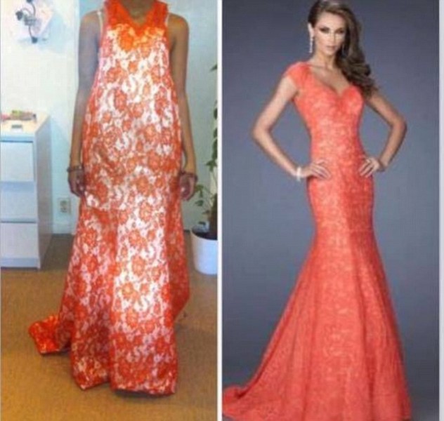 Thật khó để có thể tìm ra được điểm giống nhau giữa hai chiếc váy được cho là một này.