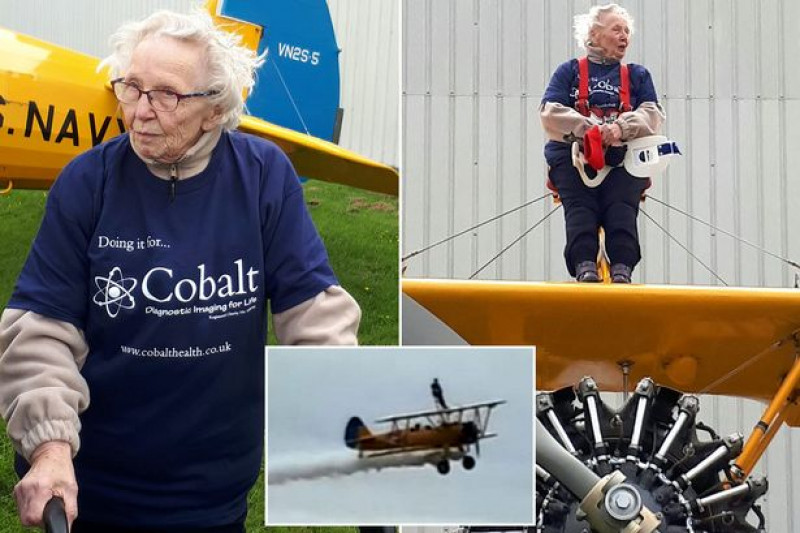 Betty Bromage là một y tá nghỉ hưu, sống tại viện dưỡng lão Abbeyfield House ở Cheltenham (Anh quốc). Bà Betty vừa quyết định thử cảm giác mạnh khi ngồi trên cánh máy bay ở tuổi 88.

