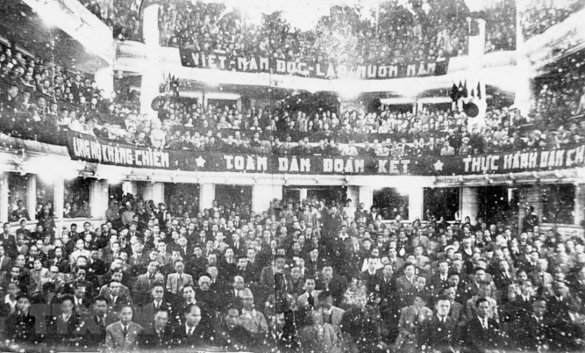 Quang cảnh buổi khai mạc kỳ họp thứ nhất, Quốc hội khóa I, ngày 2/3/1946. (Nguồn: Tư liệu TTXVN)