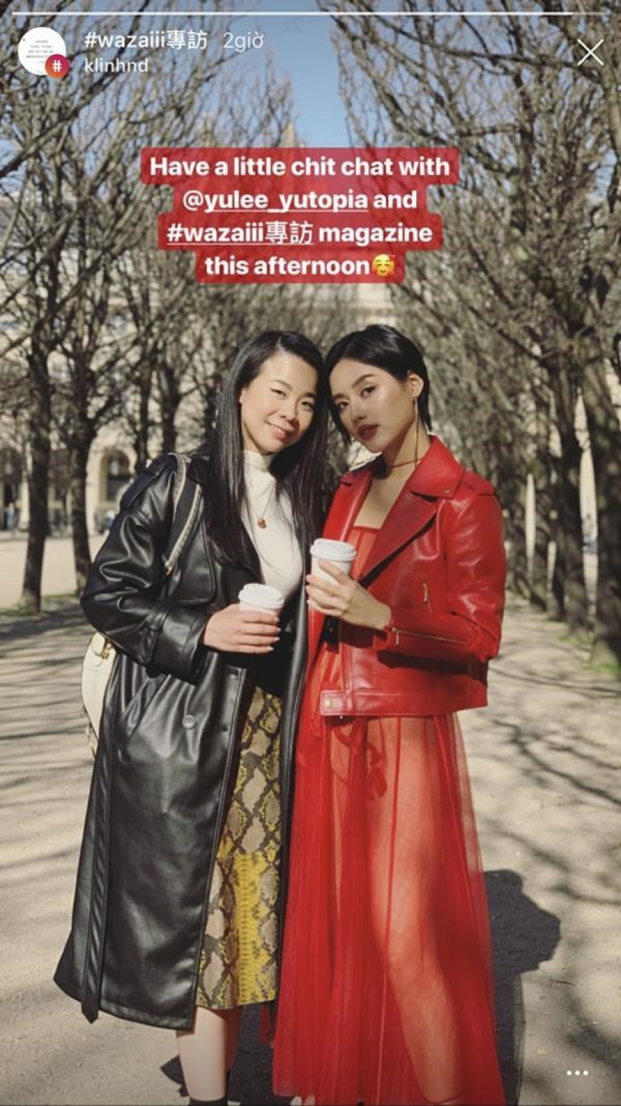 Chuyến đi Paris lần này đã mang lại cho Khánh Linh những cơ duyên may mắn mà cô không thể ngờ tới. Cô đã được gặp Yutopia Yu Lee - Biên tập viên Thời trang của tạp chí thời trang số 1 Đài Loan (Trung Quốc) Wazaai. 