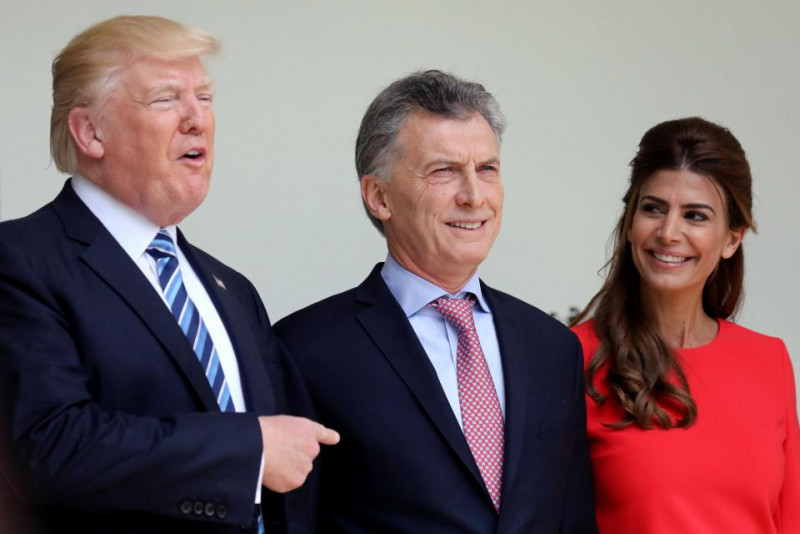 Được biết trước đây, Tổng thống Trump và Tổng thống Macri từng là đối tác trong kinh doanh. 