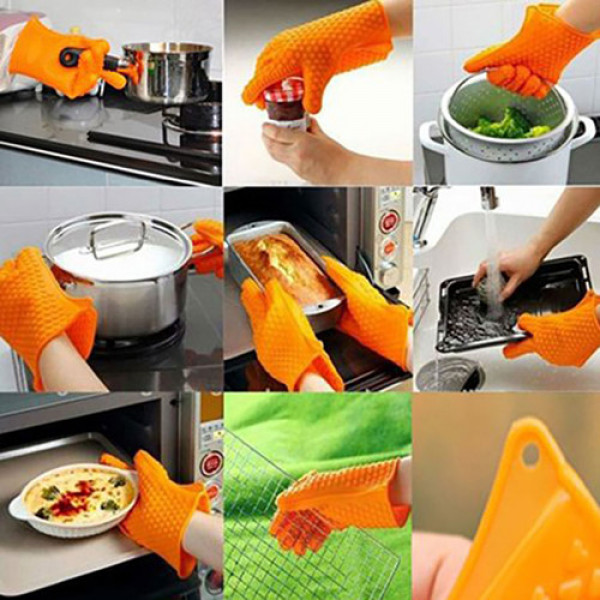 Găng tay đa dụng, cách nhiệt tốt giúp bạn tha hồ sử dụng trong nhiều trường hợp khác nhau trong nhà bếp.
