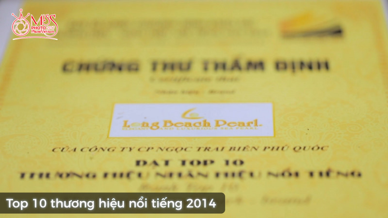 Long Beach Pearl là đơn vị lọt Top 10 thương hiệu nổi tiếng 2014