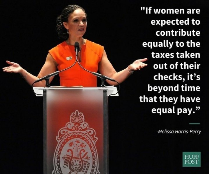 Nhà văn Melissa Harris-Perry: “Nếu phụ nữ được kỳ vọng là đóng thuế một cách công bằng, thì đây là thời điểm để họ được trả lương một cách công bằng”.