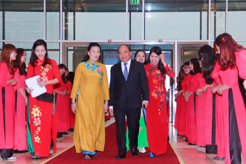 Đại hội vinh dự chào đón Thủ tướng Chính phủ Nguyễn Xuân Phúc tới dự.