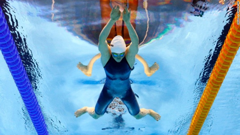 Vận động viên Fiona Doyle của Ireland thực hiện bài thi bơi 200 mét tại Olympic Rio, ngày 10/8/2016.