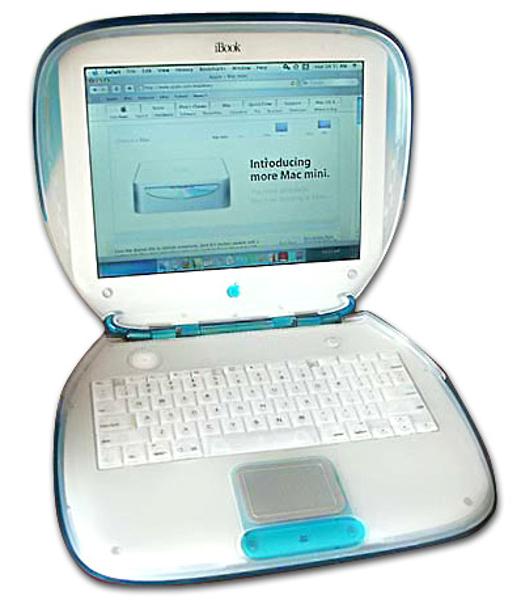 iBook 1999: Được biết đến là máy tính xách tay thiết kế kiểu vỏ sò được bán ra thị trường cho người tiêu dùng và chuyên dụng để phục vụ ngành giáo dục.