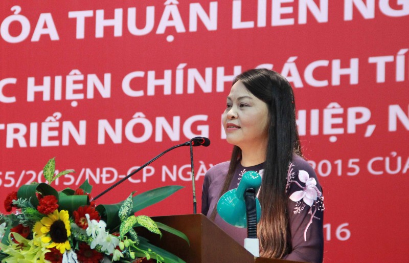 Phát biểu tại lễ ký kết, Chủ tịch Hội LHPNVN Nguyễn Thị Thu Hà cho biết: Những năm qua có hơn 200 ngàn hội viên phụ nữ tiếp cận nguồn vốn từ Agribank. Có 30 tỉnh thành có chương trình phối hợp giữa Hội và Agribank