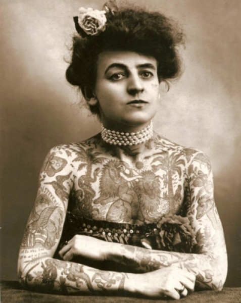 Maud, người phụ nữ Mỹ đầu tiên xăm hình (1907)