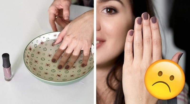Muốn lớp sơn móng tay nhanh khô hơn hãy nhúng ngón tay của bạn vào nước lạnh.