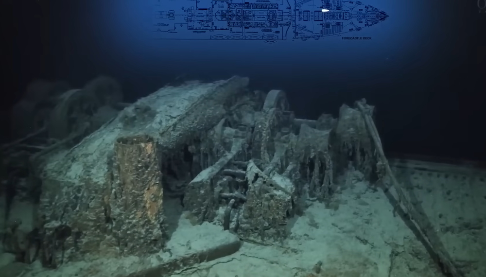 Cảnh hoang tàn của xác tàu Titanic ở độ sâu gần 4.000m dưới đại dương - Ảnh 4.