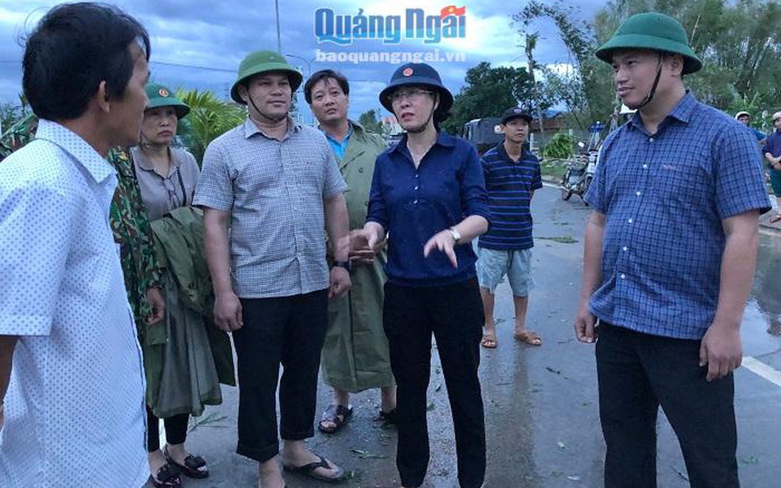 Quảng Ngãi: Bí thư Tỉnh ủy Bùi Thị Quỳnh Vân kiểm tra công tác khắc phục bão số 9