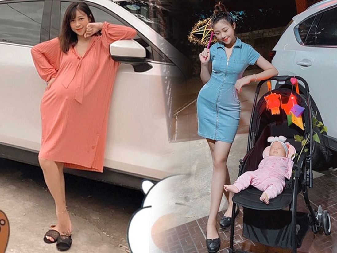 Vợ hotgirl của Phan Văn Đức diện đầm bó sát: Mới sinh 2 tháng, nhìn dáng ai cũng ghen
