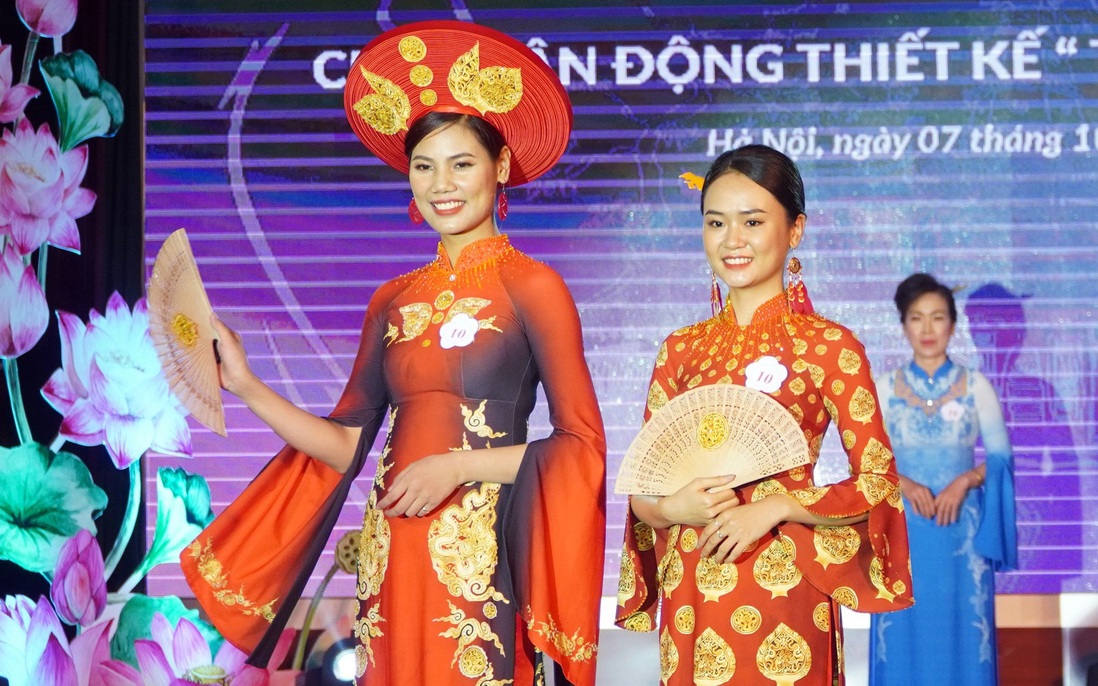 BST "Họa tiết Hoàng thành Thăng Long" đoạt giải Nhất Cuộc vận động thiết kế “Tự hào Áo dài Việt”