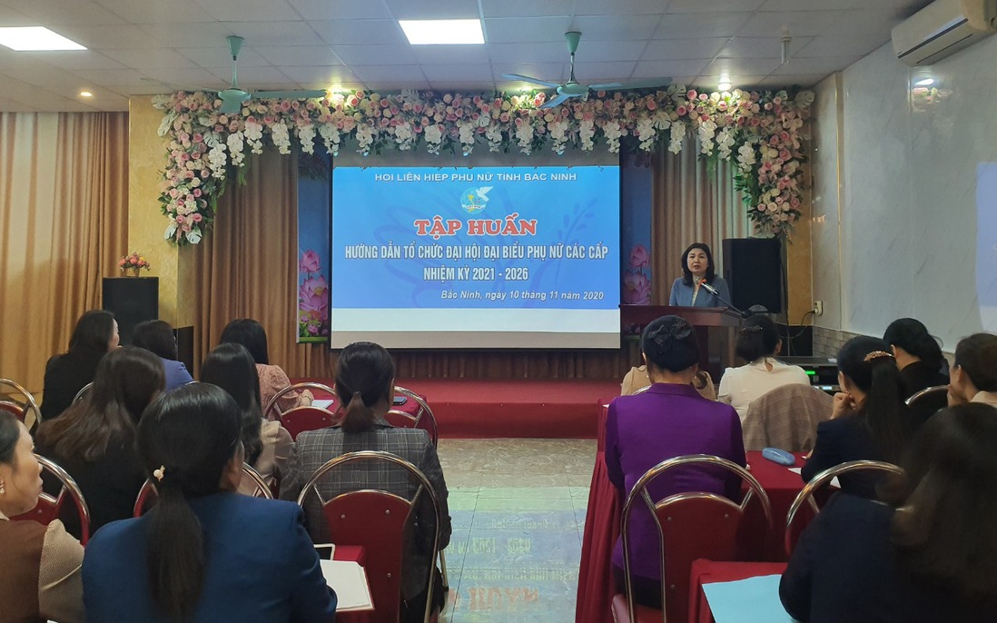 Bắc Ninh: Gần 200 cán bộ Hội được tập huấn công tác chuẩn bị Đại hội đại biểu phụ nữ các cấp 