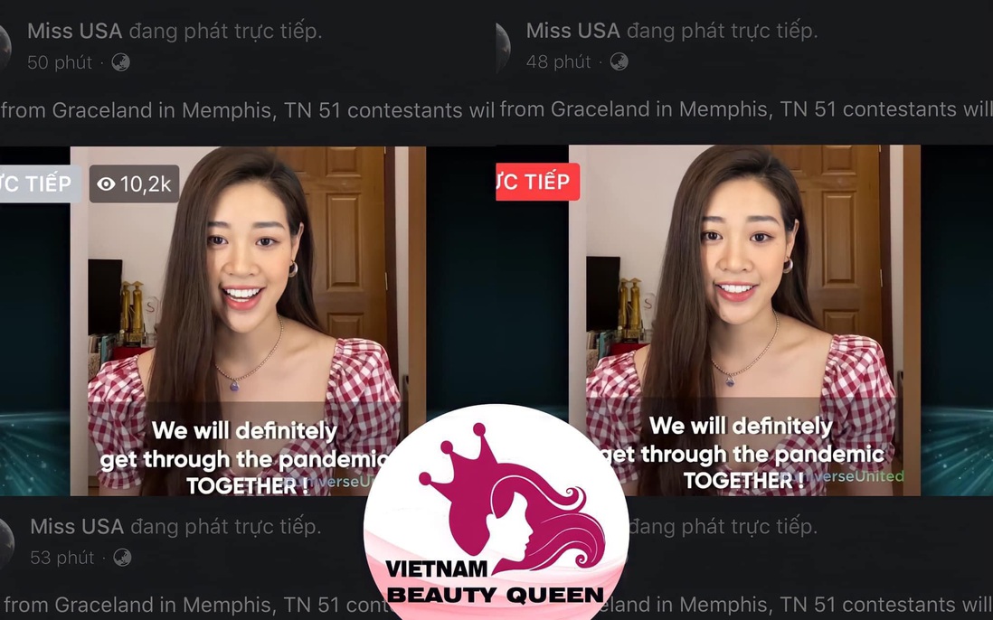Khánh Vân bất ngờ xuất hiện trong đêm Bán kết Hoa hậu Mỹ 2020