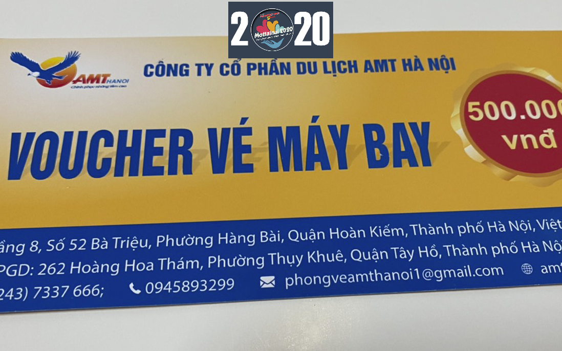 Tặng voucher vé máy bay, combo nghỉ dưỡng để bán đấu giá gây quỹ Mottainai 2020 