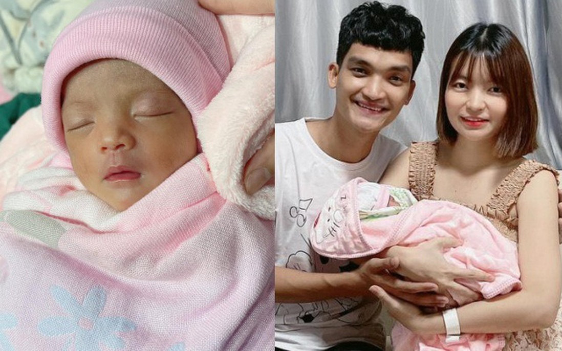 Sinh non 1,9kg, con gái Mạc Văn Khoa đã được mẹ can thiệp làm đẹp điểm đầu tiên trên mặt