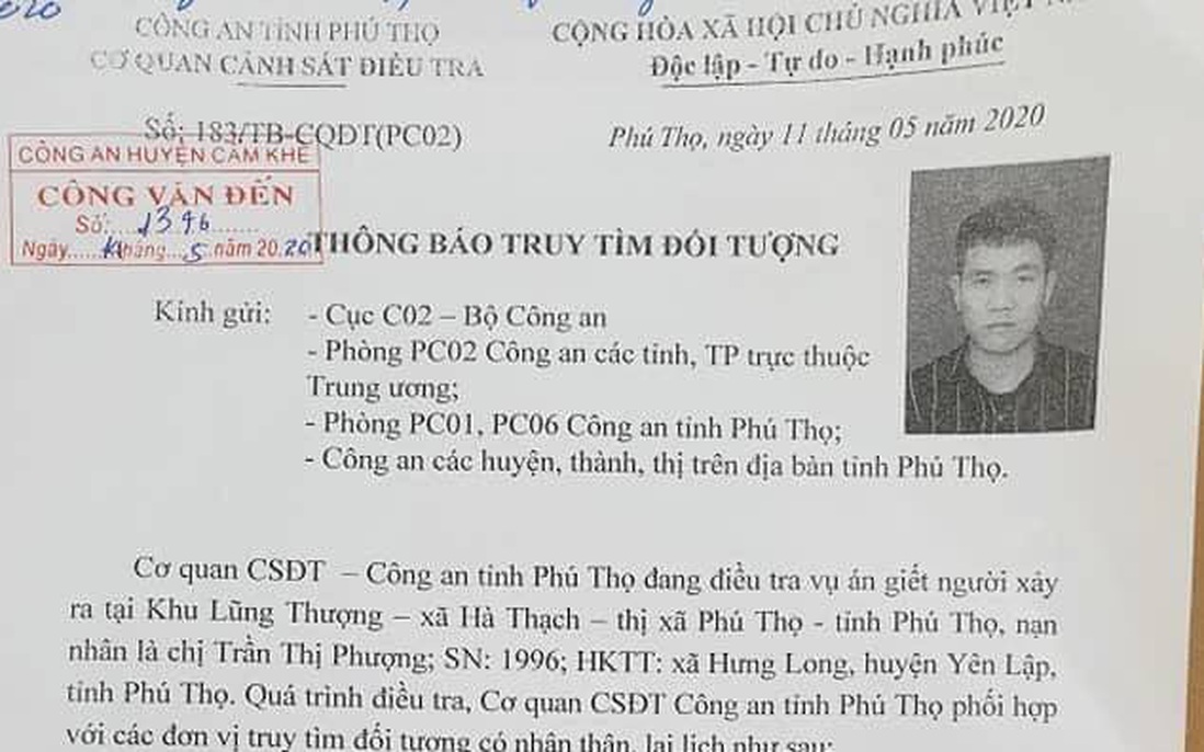 Vụ nữ công nhân nghi bị sát hại ở Phú Thọ: Truy tìm một đối tượng liên quan