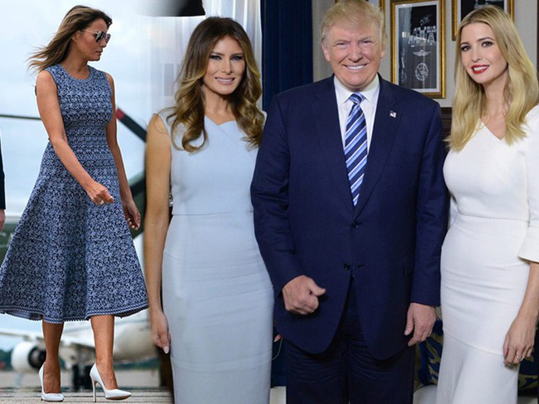 Xúng xính váy đầm, đệ nhất phu nhân Mỹ trẻ đẹp lấn át con gái Tổng thống Trump