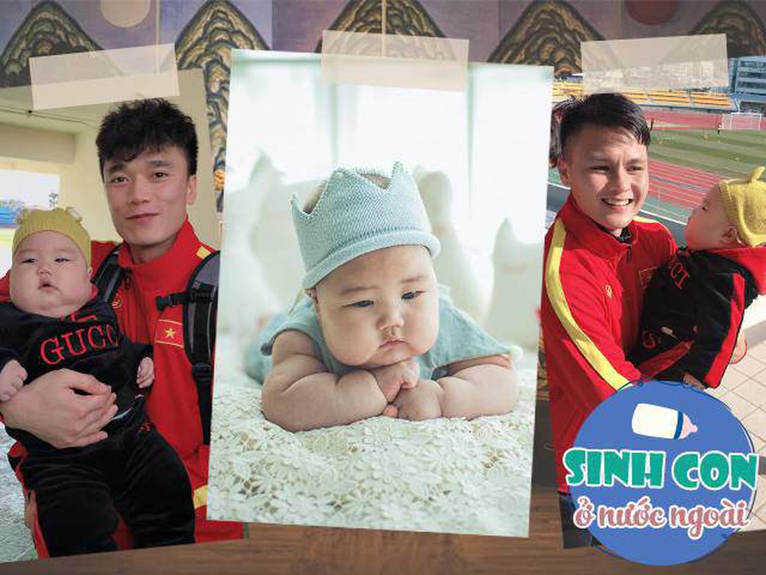 9X Việt sinh con với chồng Hàn, bé ra đời được cả dàn cầu thủ U23 bế