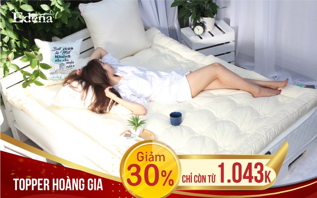 Săn sale lên đến 70% với chăn ra gối đệm thương hiệu Edena 