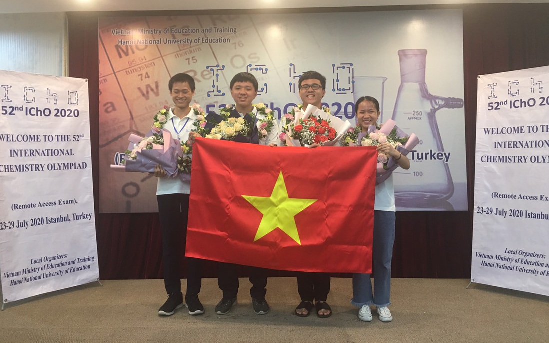 4/4 thí sinh giành HCV Olympic Hóa học quốc tế 2020