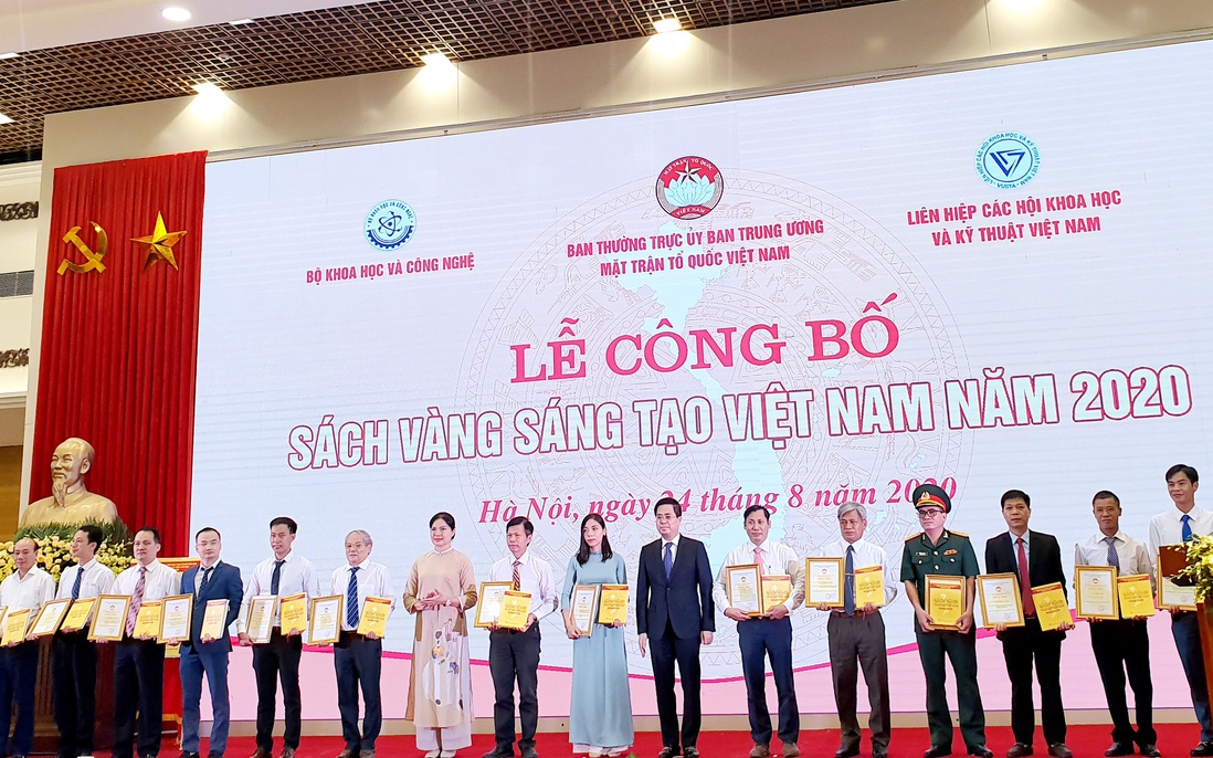 Sách vàng Sáng tạo Việt Nam 2020 vinh danh 75 công trình, giải pháp sáng tạo khoa học, công nghệ 