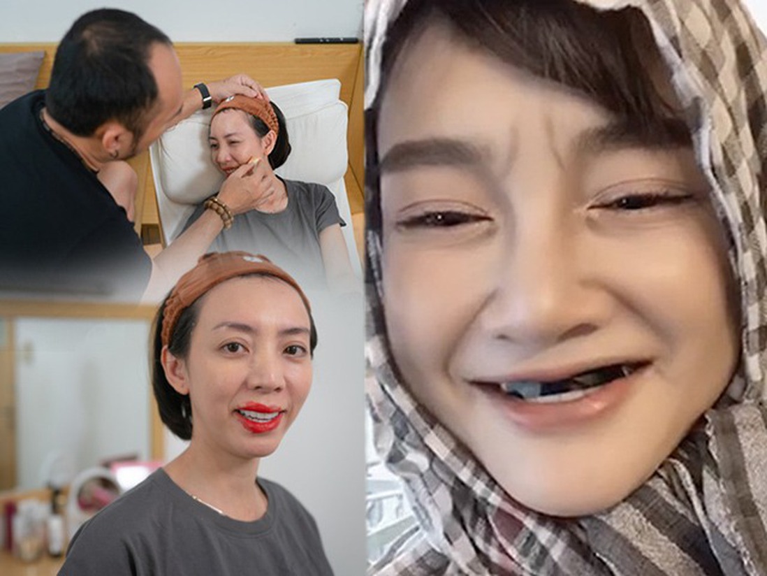 Khi chị em Thu Trang, Nhã Phương được chồng tận tay makeup: Người hóa bà già, người mặt tèm lem