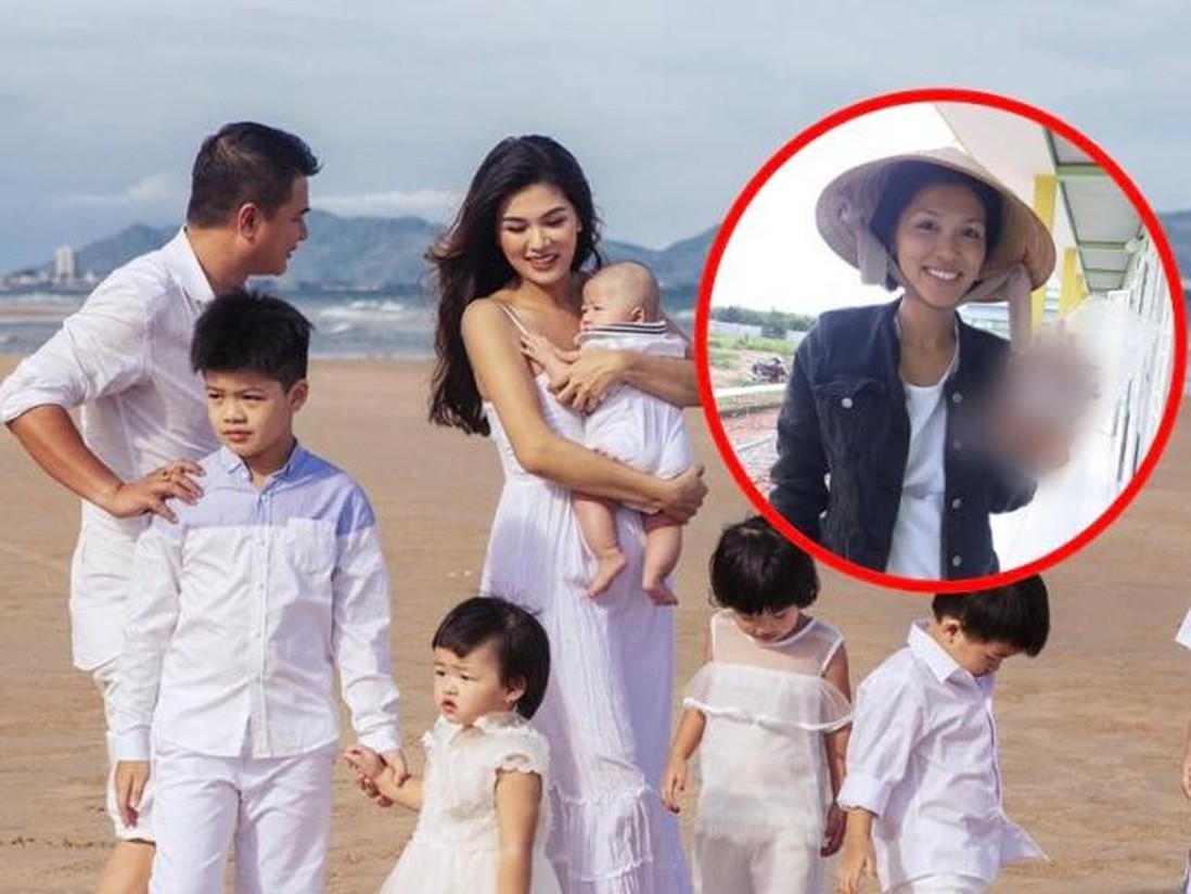 Hậu đẻ liên tiếp 6 lần, Hoa hậu đông con nhất Việt Nam gây sốc với ảnh da sạm