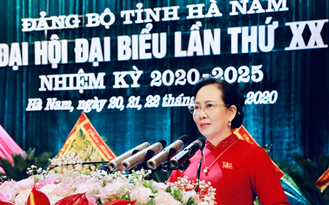 Đồng chí Lê Thị Thủy được bầu làm Bí thư Tỉnh ủy Hà Nam khóa XX
