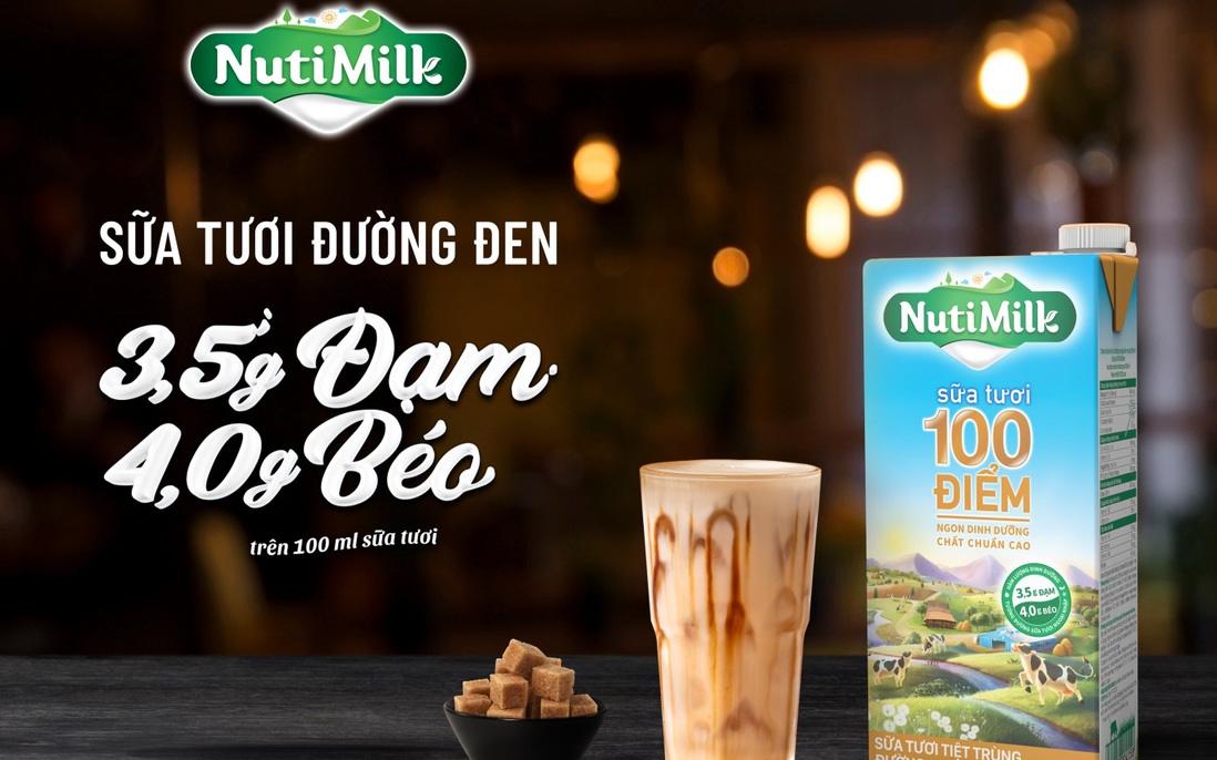 Sữa đường đen 100 điểm NutiMilk - Hương vị ngon tuyệt, giúp mẹ dụ bé uống sữa trong “tích tắc”