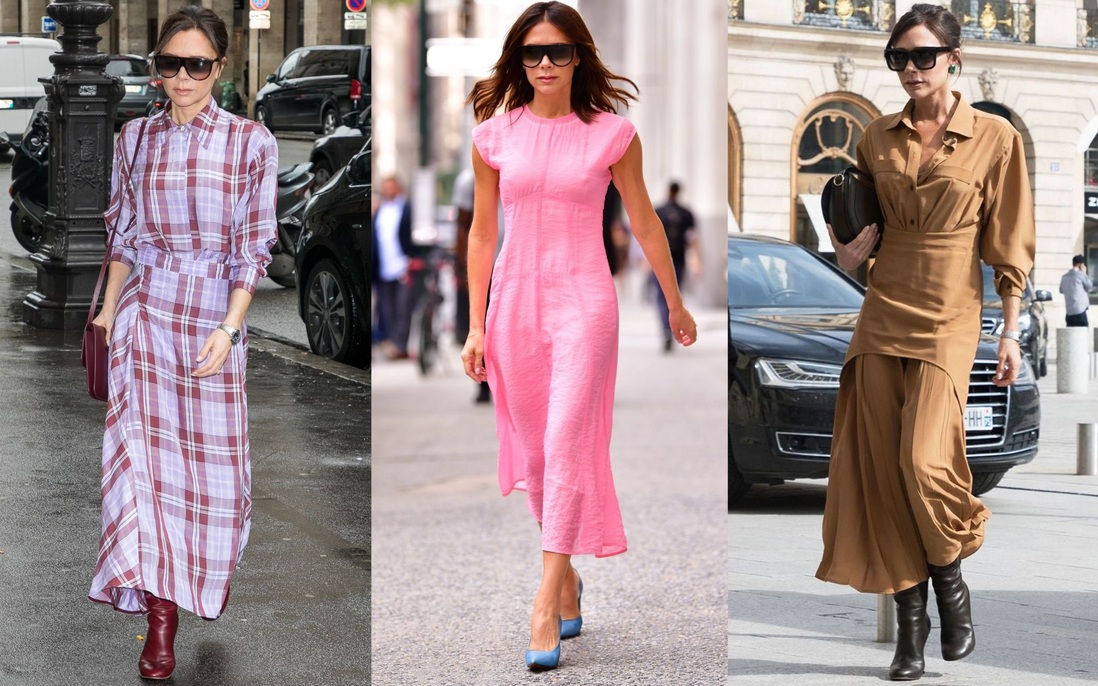 Victoria Beckham tỏa sáng khi diện váy dáng dài