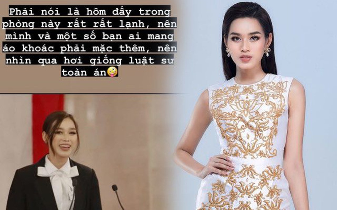 Hoa hậu Đỗ Thị Hà hóa thân thành luật sư với một chiếc áo