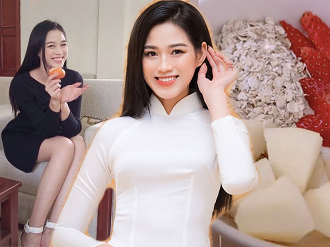 Hoa hậu Đỗ Thị Hà về quê đón Tết vẫn không quên ăn kiêng giữ dáng