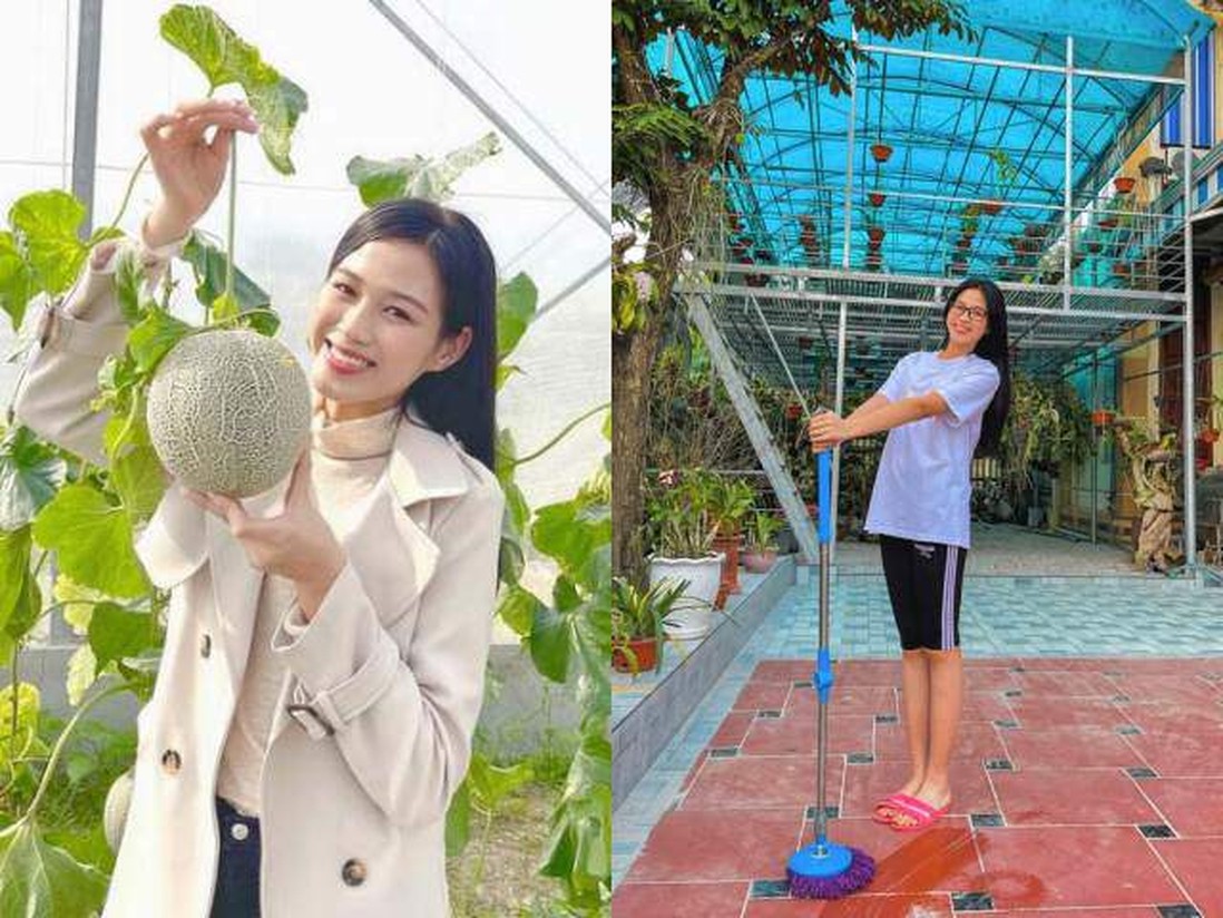 Nhà Hoa hậu Đỗ Thị Hà có vườn rau, cây trái sum suê và khu trồng lan rực rỡ
