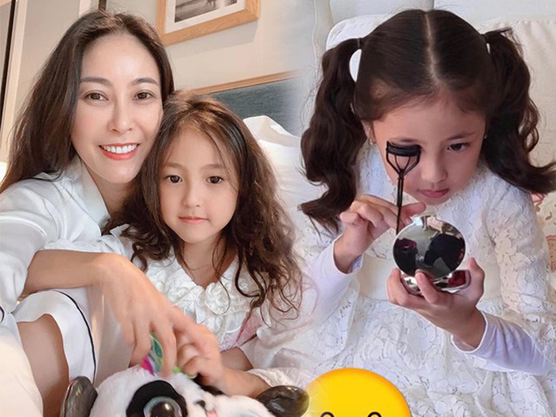 Con gái Hà Kiều Anh mày mò makeup, lộ đặc điểm hưởng “gen mỹ nhân” của mẹ Hoa hậu