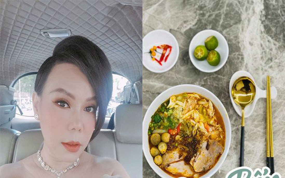 Việt Hương nấu bát bún “ú ụ topping” trông thật đã mắt