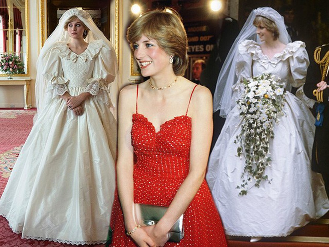 Nể phục tài tái hiện váy áo của cố công nương Diana trên màn ảnh nhỏ
