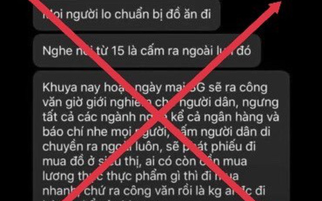 Bác bỏ thông tin “Từ 0 giờ ngày 15/7, TPHCM sẽ giới nghiêm người dân”