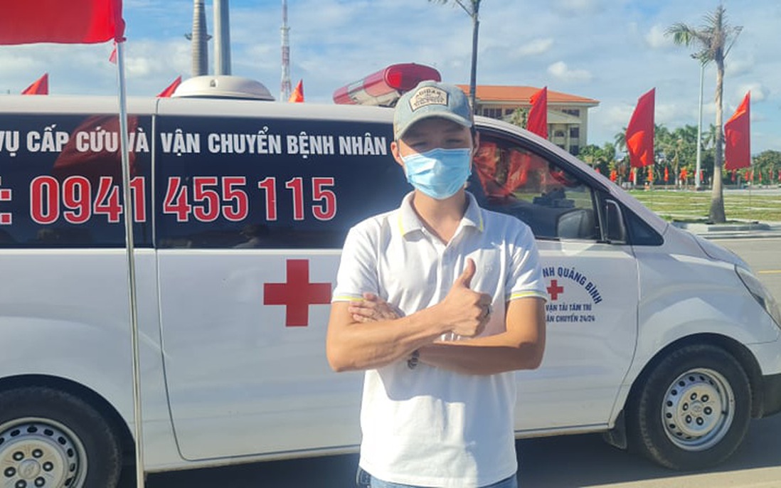 Chàng trai Quảng Bình lái xe cứu thương lên Bắc Giang chống dịch tiếp tục vào hỗ trợ TPHCM