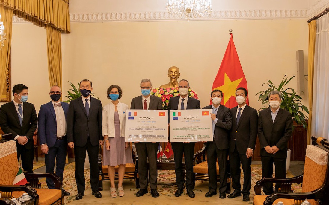 Pháp và Ý trao 1.484.060 liều vaccine Covid-19 cho Việt Nam