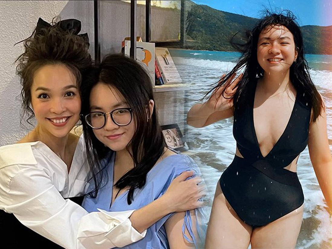 Từng giảm 25kg, con gái Hiền Thục thả dáng với bikini, hưởng gen chân dài của mẹ